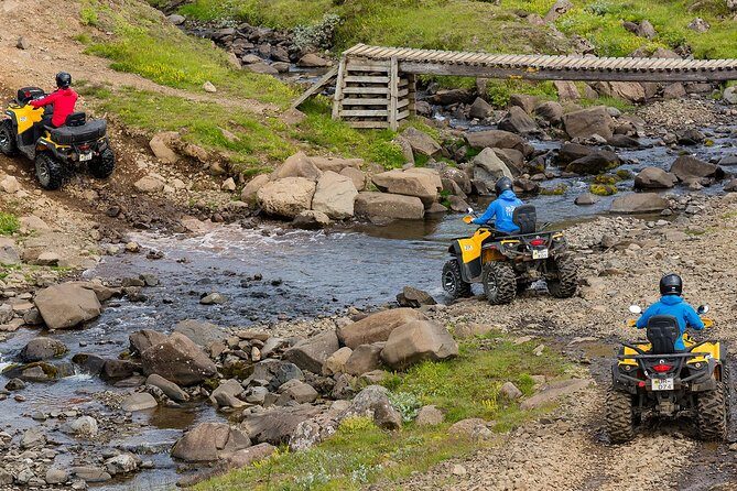 ATV & Rafting Full day adventure from Reykjavik - Entering the ATV zone: Hafravatn Lake and Hafrafell views