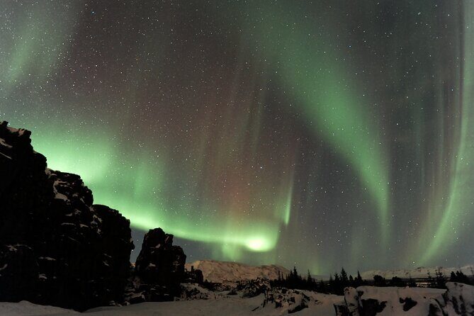 Forest Lagoon and Northern Lights Guided Night Tour - Aurora hunting outside Akureyri: why the switch to Eyjafjardarsveit matters