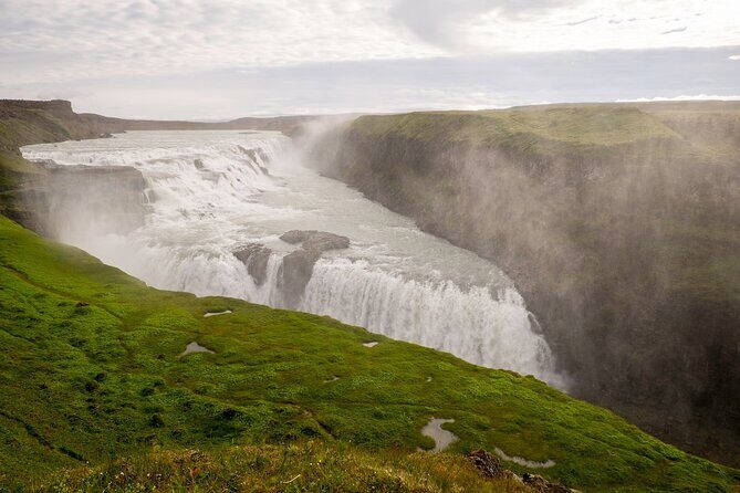 Golden Circle and Sky Lagoon Full-Day Tour - Gullfoss Waterfall: Powerful Views With a Rainbow Chance