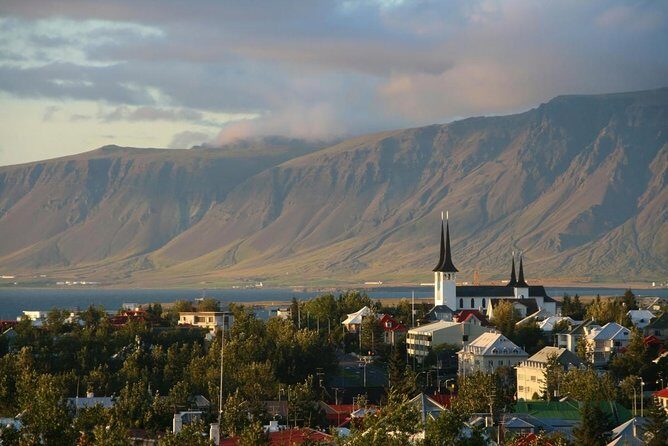 Helicopter Tour: Reykjavik City with landing at Mount Esja - The Blue Freshwater Lake Moment