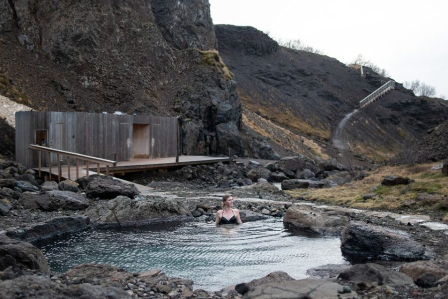 Husafell: Canyon Baths Soak with Short Highlands Hike - Hringsgil Canyon walk: Langifoss, an icy stream, and a glacier story you can see