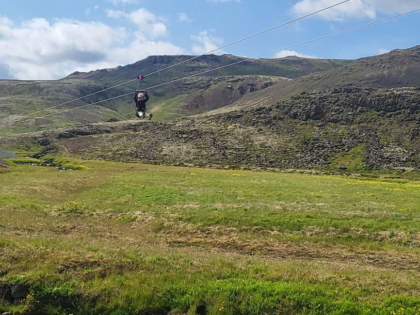 Hveragerdi: Mega Zipline Experience - What to bring: gloves, shoes, and the no-sandals rule