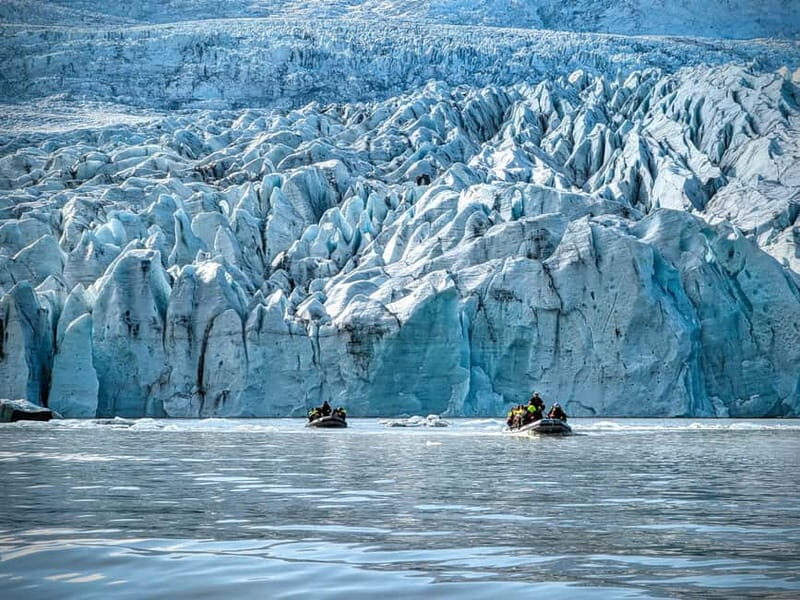 Iceberg Boat Tour, Glacier Hike & Jeep Adventure - Iceberg Boat Trip on the Lagoon: Up Close, Not Far Away