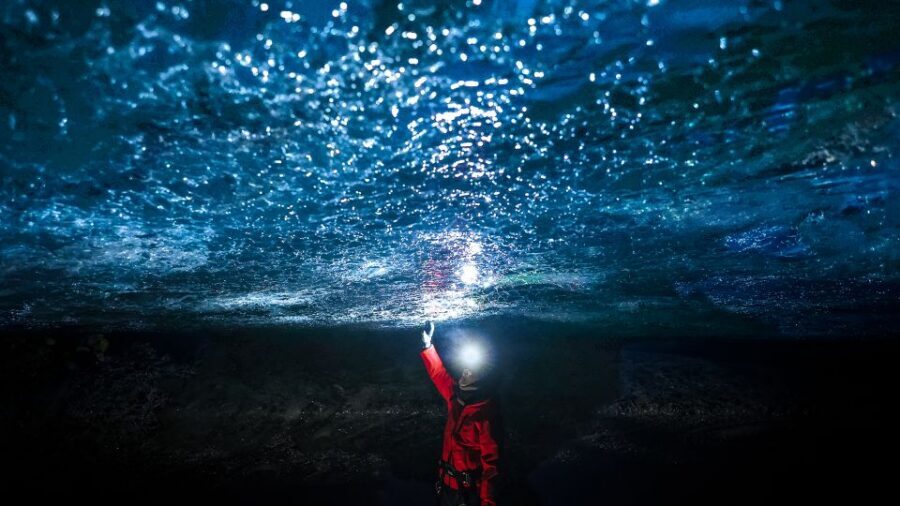 Iceland: Ice Cave Captured with Professional Photos - Sapphire Ice Cave: why the blue ice shows up when it does