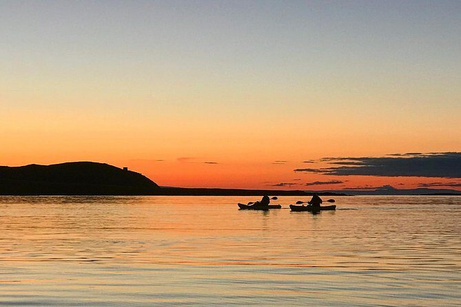 Midnight Sun Kayaking Adventure by Mt. Kirkjufell - Seeing Game of Thrones Arrowhead Mountain from a kayak