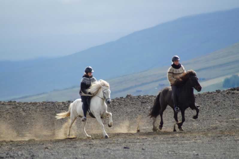 North Iceland: Horseback Riding Tour - What happens at the start: farm fields, getting settled, then down to the river