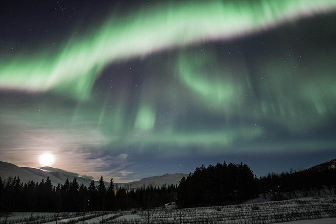 Northern Lights Classic MiniBus Tour from Akureyri - Leaving town fast: the Akureyri landmark pass and the hunt mindset
