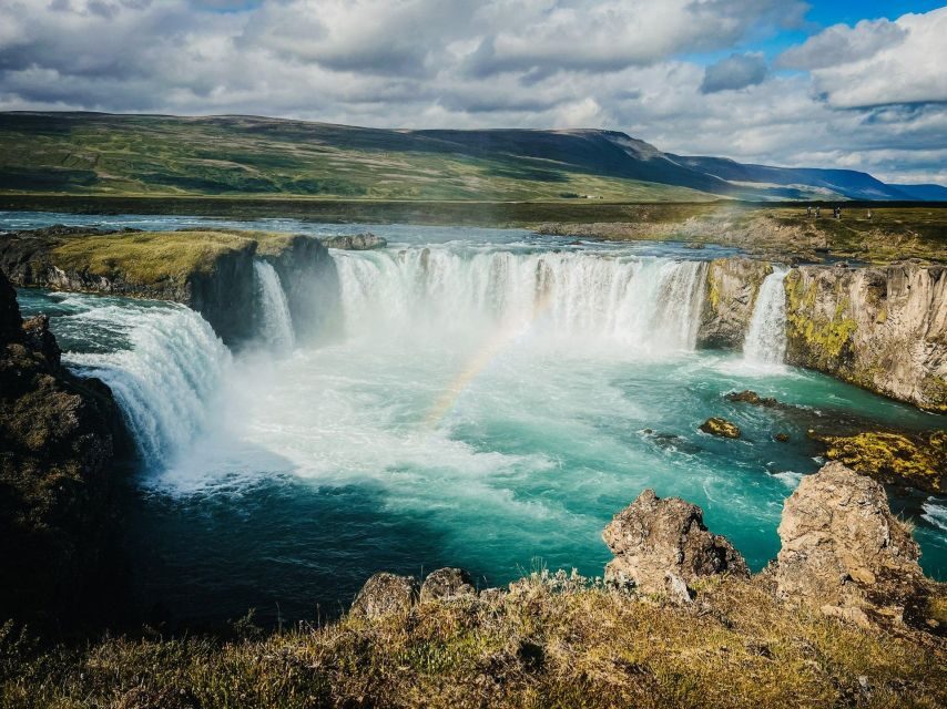 Port Akureyri: Godafoss Waterfall, Myvatn and Baths Tour - Dimmuborgir lava formations: rock that looks like stories
