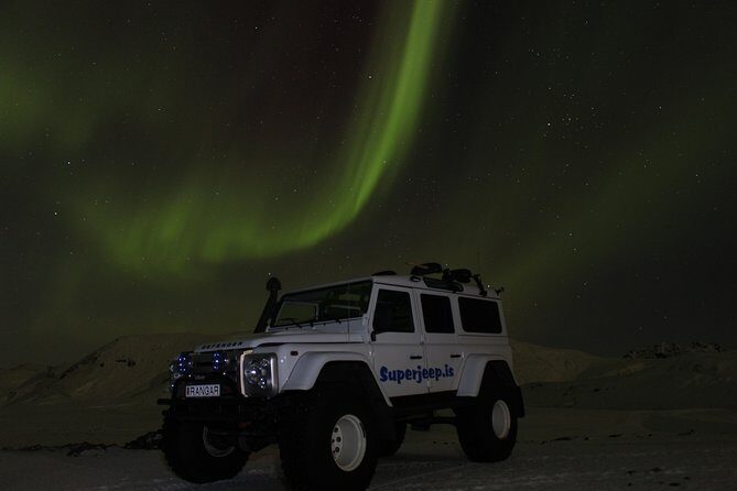 Private Guided Superjeep Northern Lights Hunt - SuperJeep pickup after dark: why timing is everything