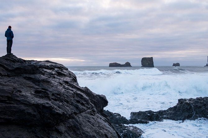Private South Coast Tour from Reykjavik - Stop 4: Reynisfjara black sand—basalt pillars, sea stacks, and sea power