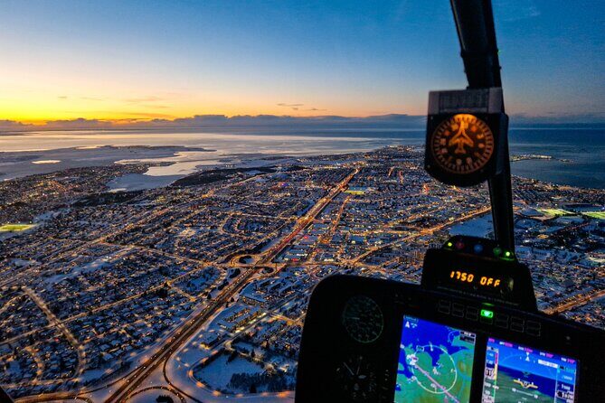 Reykjavik Helicopter Private Tour of Volcanoes - Reykjavik from the Helicopter: Downtown Houses and Hallgrímskirkja Church