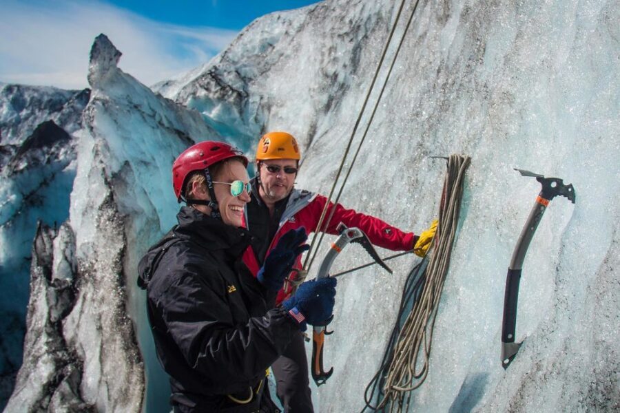 Skaftafell: Glacier Hike and Ice Climbing Guided Experience - Ice Climbing on Falljökull: Ropes, Instruction, and Real Ascending