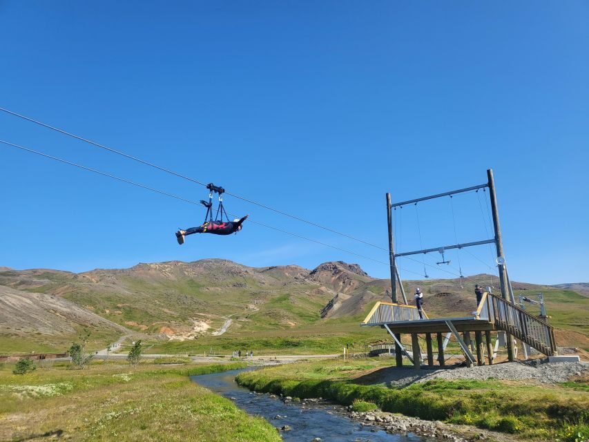 The Falcon : Superman ride with Mega Zipline Iceland - The Falcon ride itself: harness, headfirst, then go