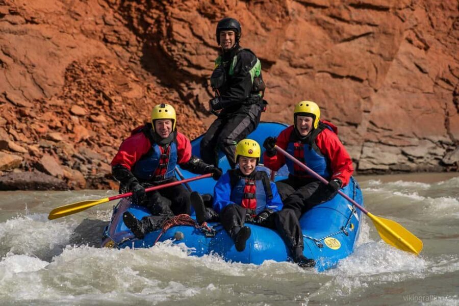 Varmahlíð: Guided Family Rafting Trip - On the Water in the West Glacial River Gorge: Rapids, Paddles, and Big Scenery