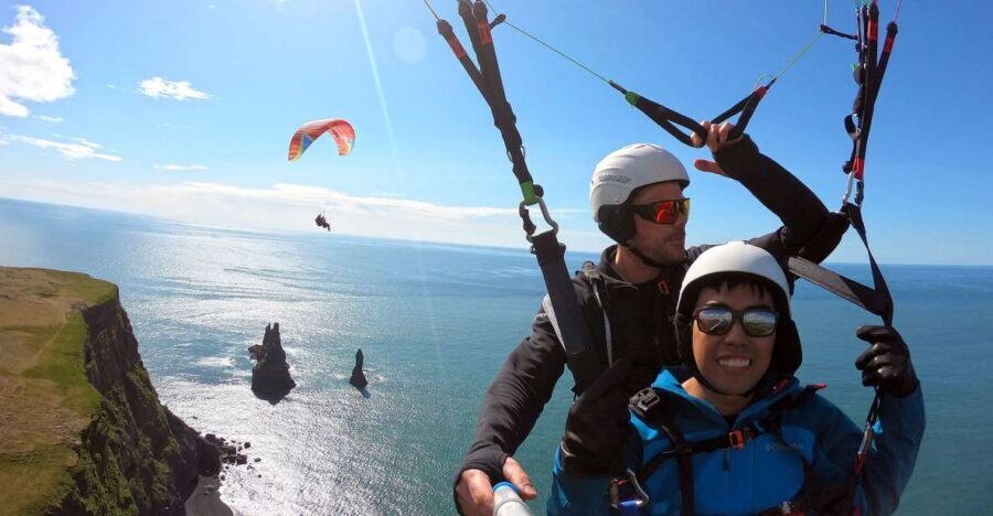 Vík: Paragliding Tandem Flight - The Jeep Ride and Photo Stop: Warming Up Your Eyes
