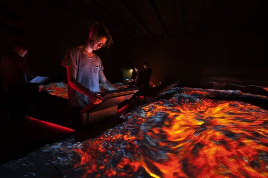 Volcano Exhibition and Cinema - Lava Centre Iceland - Entering the Fiery Heart of Iceland exhibit