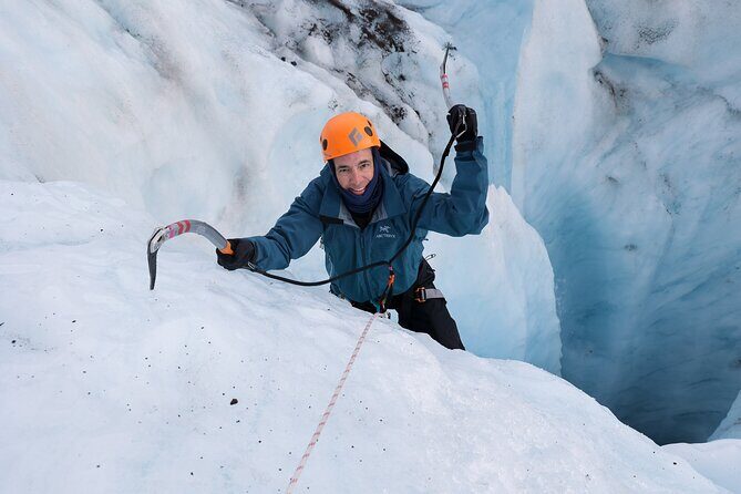 Winter Ice Cave + Climbing Private Photoshoot - 20 Shot Package - Entering the ice: caves, crevasses, and rope-guided climbing