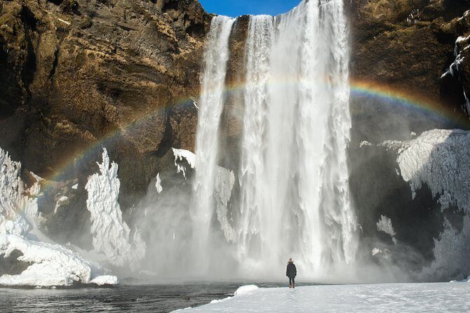 Winter South Coast Day Tour by Minibus from Reykjavik - Gljúfrabúi and Skógafoss: hidden canyon charm, then big-rainbow force